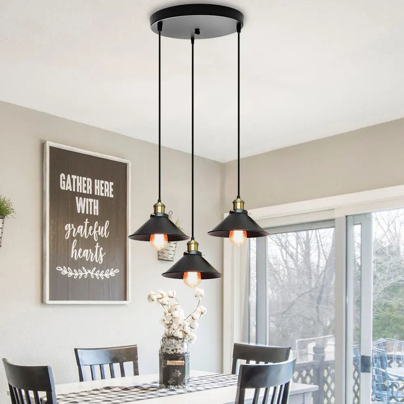 Axya Industrial Pendant Light Chandelier E27 LED Loft Retro Ceiling Lamp