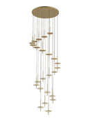 Axyaa Nordic Black Chandeliers Gold Round Acrylic LED Pendant Lights