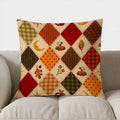 Axyaa Autumn Leaves Pattern Pillow Cover for Sofa, Bedroom, Car