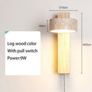 Axyaa Travertine Stone Sconce Light Rotatable for Bedroom Bedside