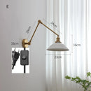 Axyaa Ceramic LED Wall Sconce Pull Chain Switch for Bedroom Bathroom Mirror Stair