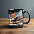 Axyaa Music Themed Ceramic Mug with Piano & Violin Picture - Perfect Birthday Gift