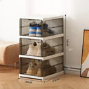 Axyaa Drop Front Shoe Storage Box Organizer Cabinet Rack