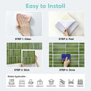 Axyaa Decorative 3D Tile Sticker Peel Stick Backsplash Kitchen Wall Panel Waterproof