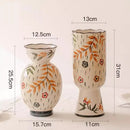 Axyaa Hand Painted Ceramic Vase | Luxury Jingdezhen Pottery | Hydroponic Flower Arrangement