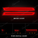 Axyaa LED Rear Bumper Reflectors for Chevy Malibu - Running Flowing Turn Signal Brake Lamps