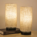 Axyaa Minimalist Linen Desk Lamp | Modern LED Table Light for Bedroom and Study
