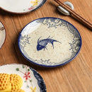 Axyaa Ceramic Sushi Plate: Retro Japanese Style Tableware for Desserts and Cakes