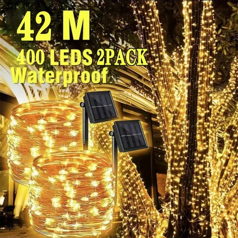Axyaa Solar LED Garden Fairy Light String for Festive Outdoor Decor.