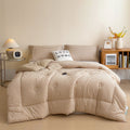Axyaa Fluffy Warm Duvet Insert: Thick Autumn Winter Comforter Quilt for Bed