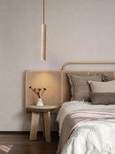 Axya Wood Tube Pendant Lamp - Japanese Style Modern Chandelier