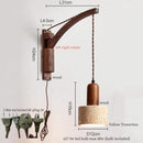 Axyaa Wabi Sabi LED Wall Sconce Yellow Travertine Swing Arm Vintage Room Lights