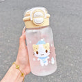 Axyaa Cat Water Bottle with Straw: Cute & Portable for Kids, School, Travel