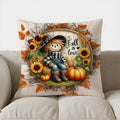 Autumn Pumpkins Decorative Throw Pillow Cover by Axyaa - for Sofa, Bedroom, Car