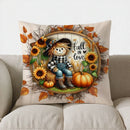 Autumn Pumpkins Decorative Throw Pillow Cover by Axyaa - for Sofa, Bedroom, Car
