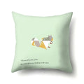 Axyaa Woodland Animal Cushion Cover: Bear Deer Pillow Case for Home Decor