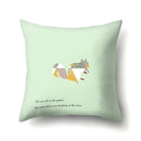 Axyaa Woodland Animal Cushion Cover: Bear Deer Pillow Case for Home Decor