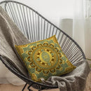 Axyaa Short Plush Moon Printed Cushion Cover for Farmhouse Sofa Decor