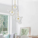 Axyaa Bubble Glass LED Chandelier: Modern Lighting for Living & Dining Room