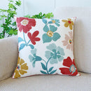 Axyaa Floral Embroidered Cotton Pillow Cover - Nordic Style Mesh Square Cushion