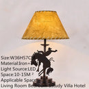 Axyaa American Retro LED Table Lamp for Home and Hotel Decor