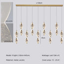 Axyaa Spiral Gold LED Pendant Chandelier Acrylic Droplight Luxury Bar Lamp