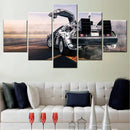 Delorean Back To The Future Wall Art Canvas Print by Axyaa