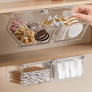 Axyaa Clear Drawer Organizer for Cotton Pads, Swabs, Floss - Under Mirror Cabinet Storage