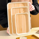 Axyaa Large Capacity Rectangular Plastic Storage Tray: Food, Tea, Dessert, Fruit Organizer