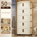 Axyaa Foldable Storage Cabinet: 4 Layers, Plastic Storage Box, Home Organization Solution