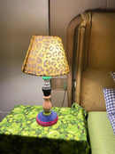 Axyaa Leopard Print Bedside Lamp: Stylish Fabric Desk Lamp for Bedroom and Study