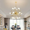 Axyaa Organic Glass Acrylic LED Chandelier Pendant Lamp for Kitchen, Restaurant, Living Room