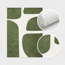 Axyaa Medieval Green Abstract Wall Art Set - Modern Retro Decor for Home, Office
