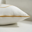 Axyaa Embroidered Merry Christmas Pillow Covers in Red Green Gold, 30x50cm