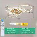 Axyaa LED Ceiling Light Chandelier for Home Decor - Round Living Room, Bedroom, Study Lighting