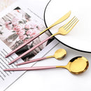 Axyaa 12-Piece Gold Flatware Set Stainless Steel Cutlery Dinnerware