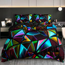 Axyaa Geometric Abstract Pattern Duvet Cover Set - High-Definition Print - All-Season Comfort