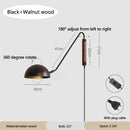 Axyaa Swing Arm Wall Sconce Iron Lampshade Black White Nordic Bedroom Bedside Light