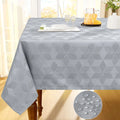 Axyaa Jacquard Leaf Flower Polyester Tablecloth Grey