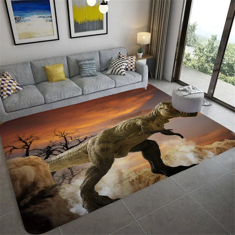 Axyaa Dinosaur Fossil 3D Floor Mat: Premium Design for Living Room & Children's Bedroom
