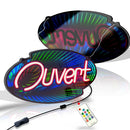 Axyaa Double-Sided Mirror Neon Light Sign with Remote Control Color Change