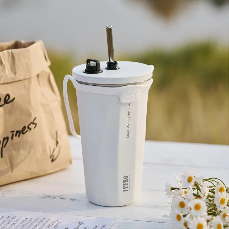 Axyaa 600ml Stainless Steel Thermos Water Bottle Coffee Cup Gradient Insulated Mug