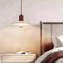 Axyaa Yellow Cave Stone Wooden Pendant Light for Bedside, Bar Counter, Study & Aisle