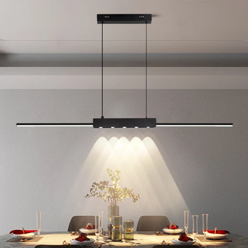 Axyaa LED Pendant Lamp: Modern Minimalist Stripe Design for Bedroom Living Room Lighting