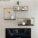 Axya Wrought Iron Living Room Shelf: Stylish Wall Storage & Decor Racks
