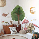 Boho Natural Tropical Plants Wall Stickers by Axyaa, Peel and Stick Removable Wall Art