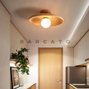 Axyaa Nordic Walnut Log Ceiling Lights - Creative, Simple, and Stylish Lighting Fixtures