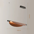 Axyaa Retro Iron Pendant Lamp with Leaf Wood Grain Design