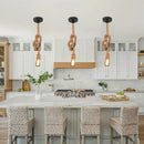 Axyaa Retro Tropical Hemp Rope E27 Pendant Light for Home and Hospitality Lighting