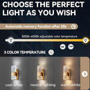 Axyaa Crystal LED Wall Light with Remote, Dimmable for Bedroom, Living Room - 3000K 6000K